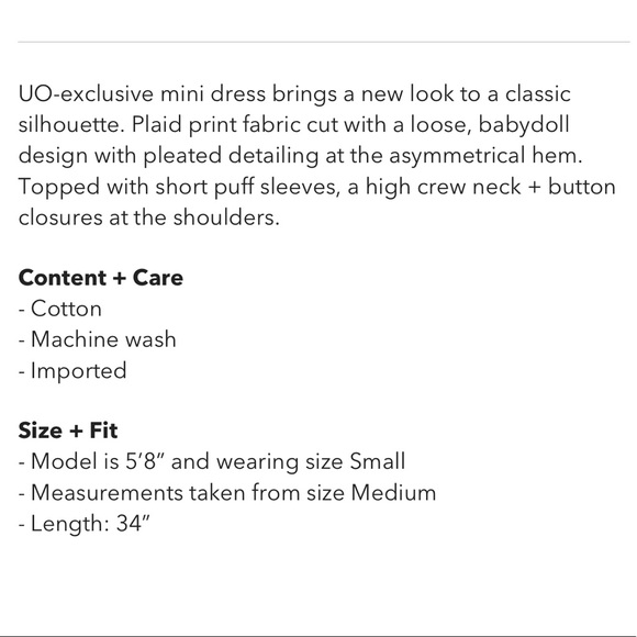 Urban Outfitters Orange Plaid Babydoll Dress - Picture 12 of 12